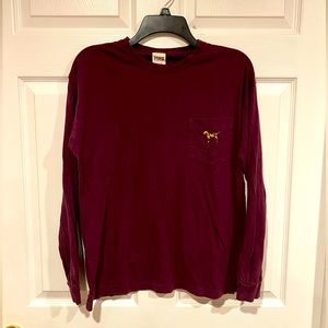 Victoria Secret PINK. Womens Long Sleeve Shirt. Cheetah Print Design. XS